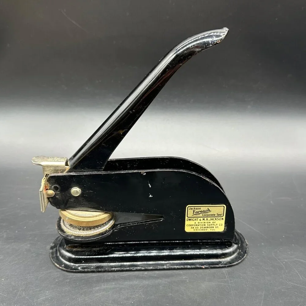 Vintage Corporate Seal Embosser Controlled Air Water Equipment Missouri Office D